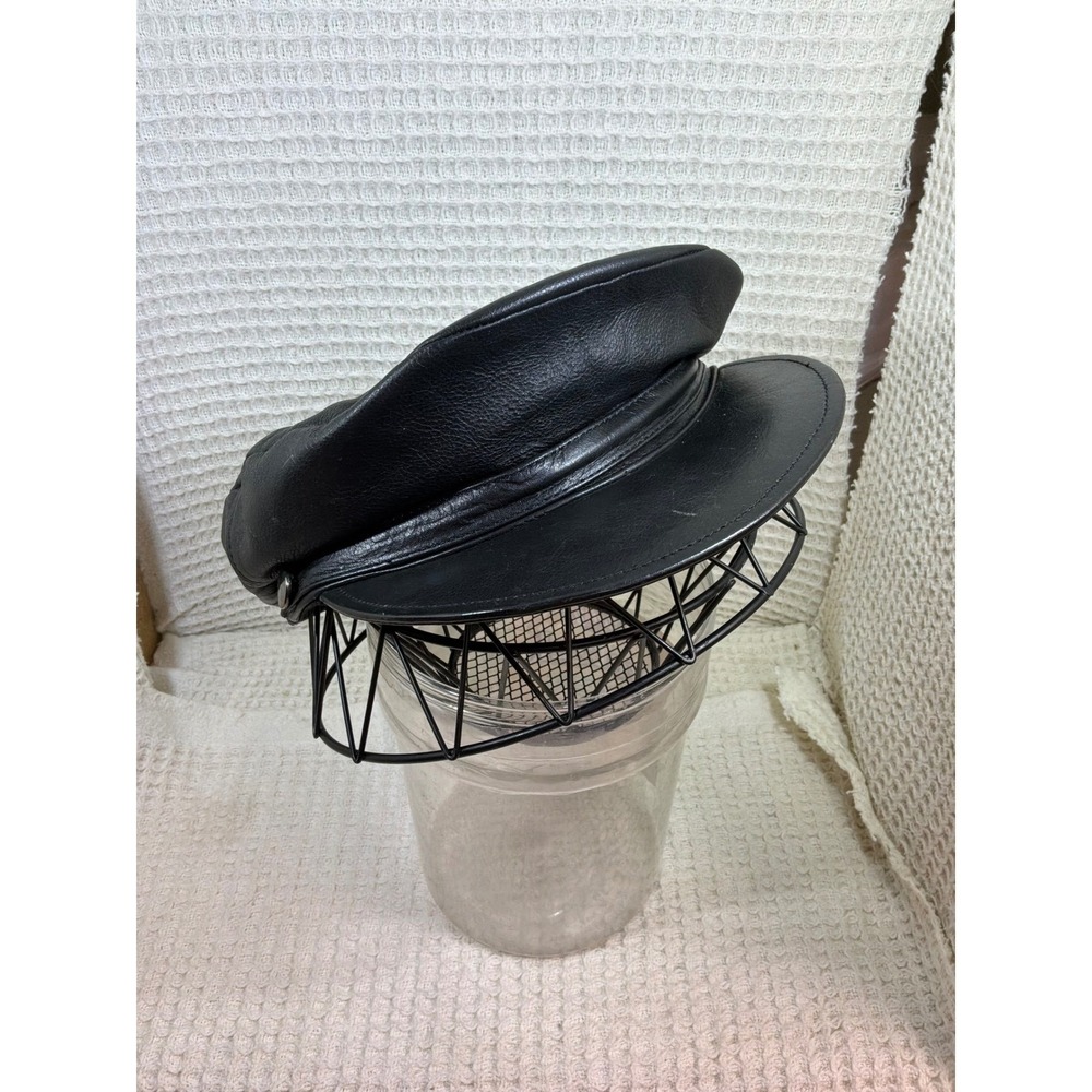 Biker Mens Wilsons Leather Fiddler Cap XL Black